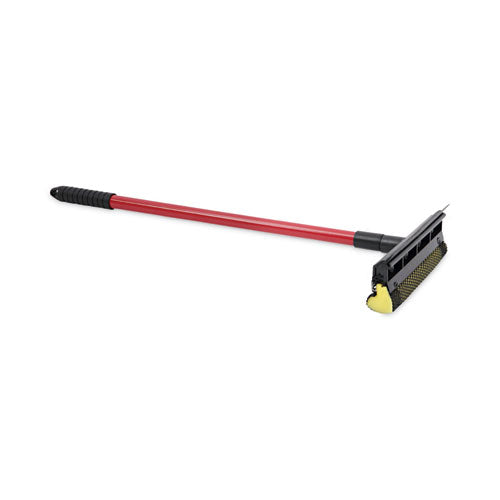 Image of Boardwalk® BWK824 General-Duty Squeegee, 8" Wide Blade, Black/Red, 21" Handle