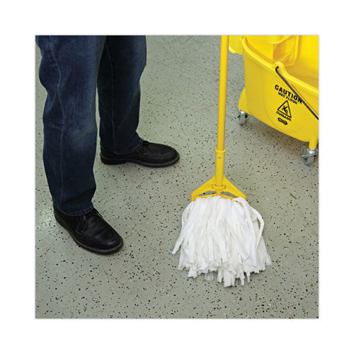 Image of Boardwalk® BWKBW2020 Nonwoven Cut End Edge Mop, Rayon/polyester, #20, White, 12/carton