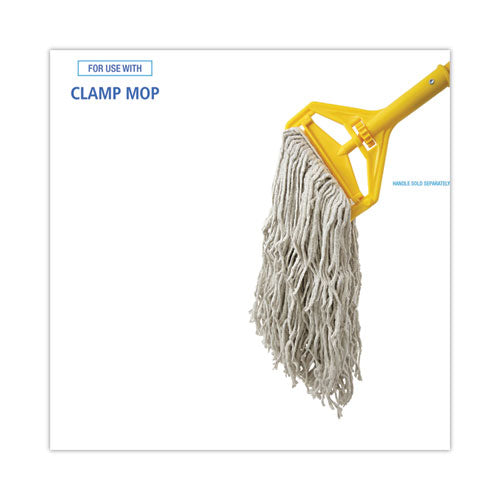 Image of BoardwalkÂ® Cotton Mop Head, Cut-End, #32, White, 12/carton