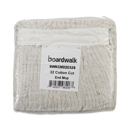Image of BoardwalkÂ® Cotton Mop Head, Cut-End, #32, White, 12/carton