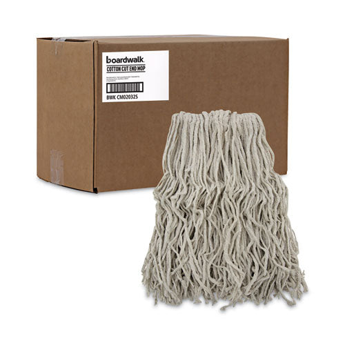 Image of BoardwalkÂ® Cotton Mop Head, Cut-End, #32, White, 12/carton