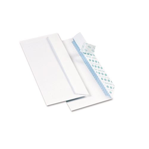 Image of Quality Park QUA69122 Redi-Strip Security Tinted Envelope, #10, Commercial Flap, Redi-Strip Heat-Resistant Closure, 4.13 x 9.5, White, 500/Box