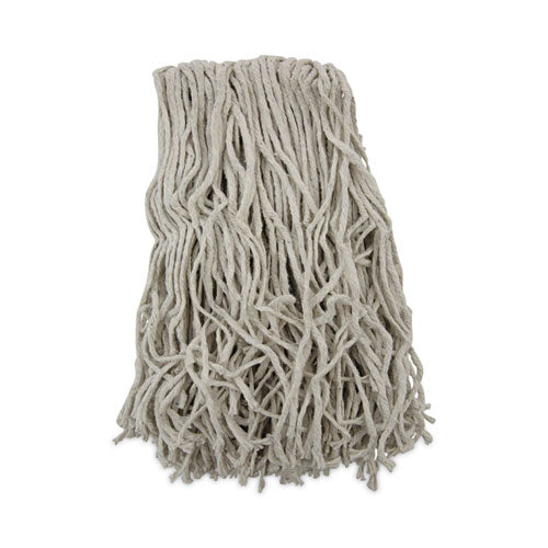 Image of Boardwalk® BWKCM20016 Banded Mop Head, Cotton, Cut-End, White, 16 Oz, 12/carton