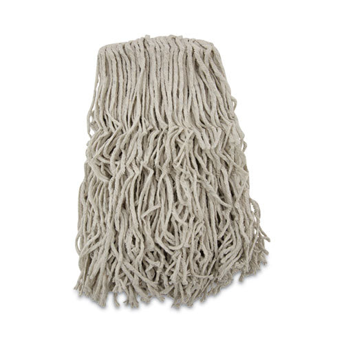 Image of Boardwalk® BWKCM20024 Banded Cotton Mop Heads, 24 oz, White, 12/Carton