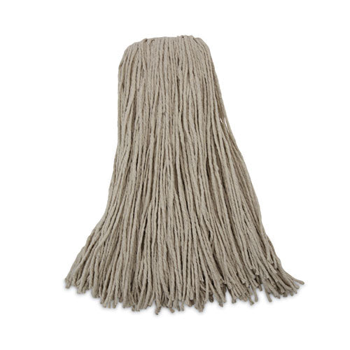 Image of BoardwalkÂ® Mop Head, Cotton, Cut-End, White, 4-Ply, 32oz, 12/carton
