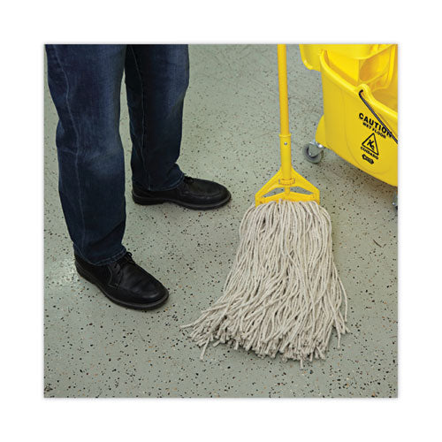 Image of BoardwalkÂ® Mop Head, Cotton, Cut-End, White, 4-Ply, 32oz, 12/carton