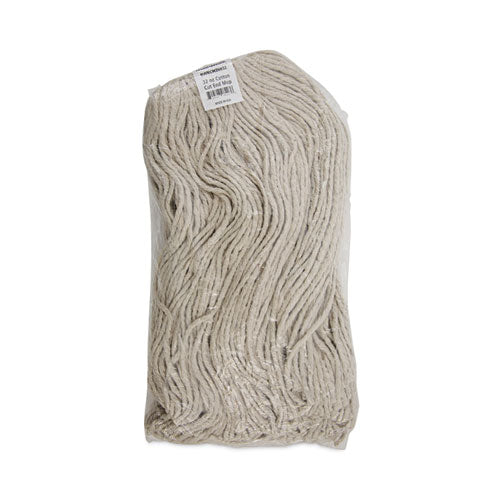 Image of BoardwalkÂ® Mop Head, Cotton, Cut-End, White, 4-Ply, 32oz, 12/carton
