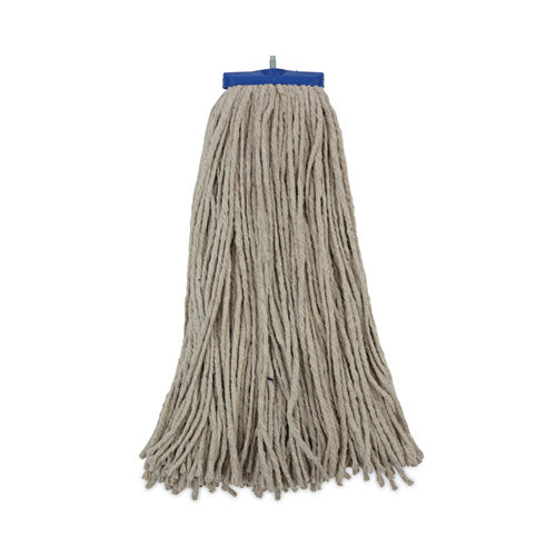 Image of Boardwalk® BWKCM22024 Mop Head, Lie-Flat Head, Cotton Fiber, 24 oz., White, 12/Carton