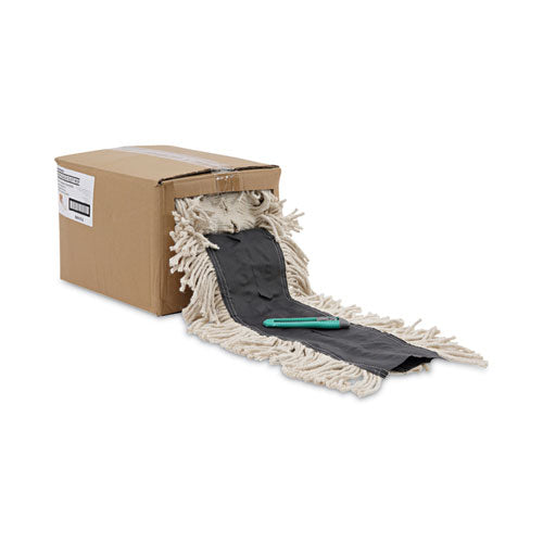 Image of Boardwalk® BWKFF40 Flash Forty Disposable Dust Mop Heads, Cotton, 5", Natural