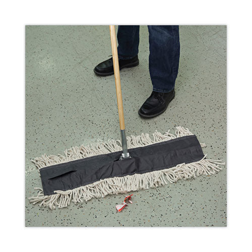 Image of Boardwalk® BWKFF40 Flash Forty Disposable Dust Mop Heads, Cotton, 5", Natural