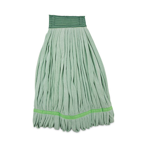 Image of Boardwalk® BWKMWTLGCT Microfiber Looped-End Wet Mop Head, Large, Green, 12/carton