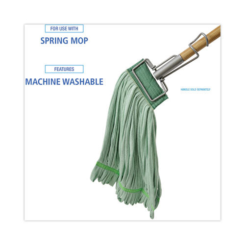 Image of Boardwalk® BWKMWTLGCT Microfiber Looped-End Wet Mop Head, Large, Green, 12/carton