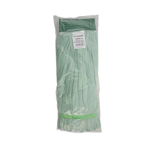 Image of Boardwalk® BWKMWTLGCT Microfiber Looped-End Wet Mop Head, Large, Green, 12/carton