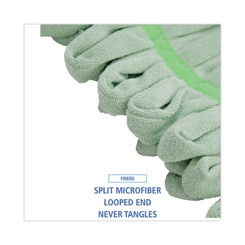 Image of Boardwalk® BWKMWTMG Microfiber Looped-End Wet Mop Head, Medium, Green