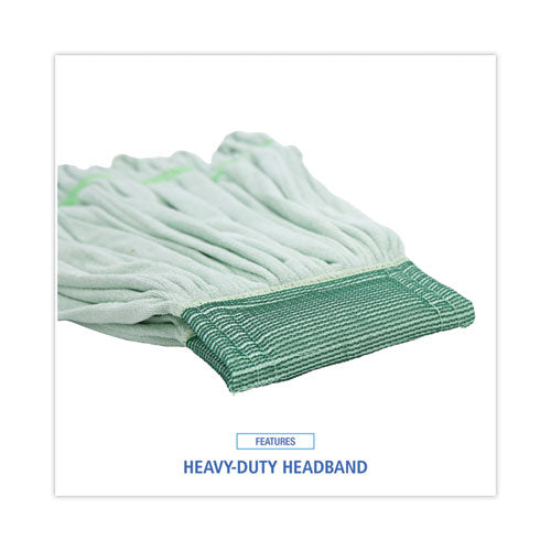 Image of Boardwalk® BWKMWTMG Microfiber Looped-End Wet Mop Head, Medium, Green