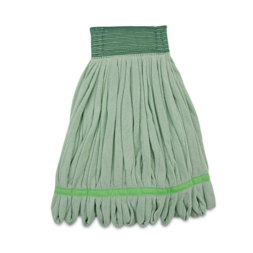 Image of Boardwalk® BWKMWTMGCT Microfiber Looped-End Wet Mop Heads, Medium, Green, 12/carton
