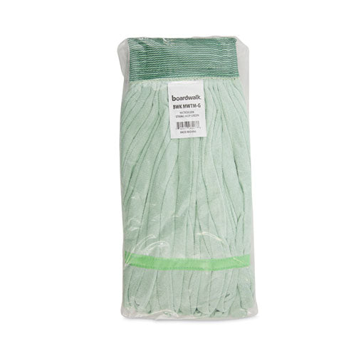 Image of Boardwalk® BWKMWTMGCT Microfiber Looped-End Wet Mop Heads, Medium, Green, 12/carton