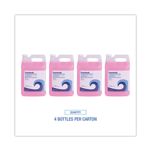 Image of Boardwalk® BWK7714EA Industrial Strength Pot and Pan Hand Dishwashing Detergent, Herbal Scent, 1 gal Bottle