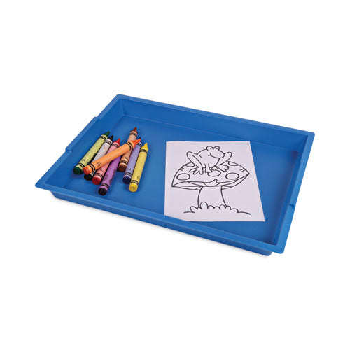 Image of deflectoÂ® Little Artist Antimicrobial Finger Paint Tray, 16 x 1.8 x 12, Blue