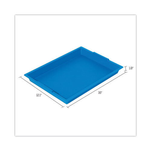 Image of deflectoÂ® Little Artist Antimicrobial Finger Paint Tray, 16 x 1.8 x 12, Blue