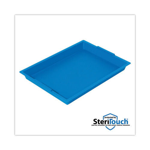 Image of deflectoÂ® Little Artist Antimicrobial Finger Paint Tray, 16 x 1.8 x 12, Blue