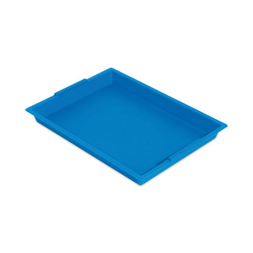 Image of deflectoÂ® Little Artist Antimicrobial Finger Paint Tray, 16 x 1.8 x 12, Blue