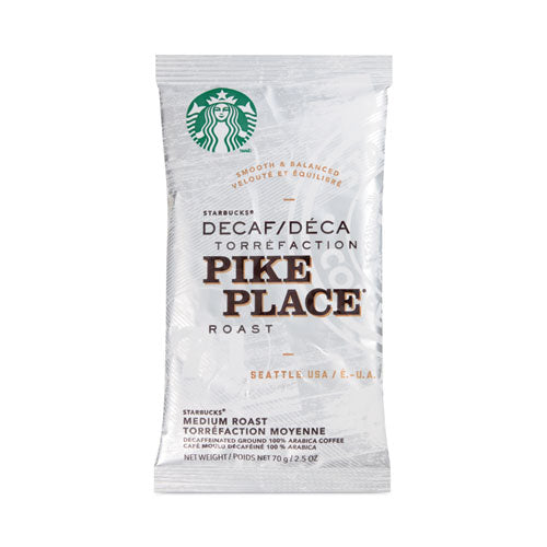 Image of Starbucks® 12420994 Coffee, Pike Place Decaf, 2.5 oz Packet, 72/Carton