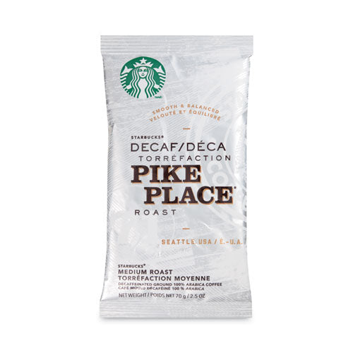 Image of Starbucks® 12420994 Coffee, Pike Place Decaf, 2.5 oz Packet, 18/Box
