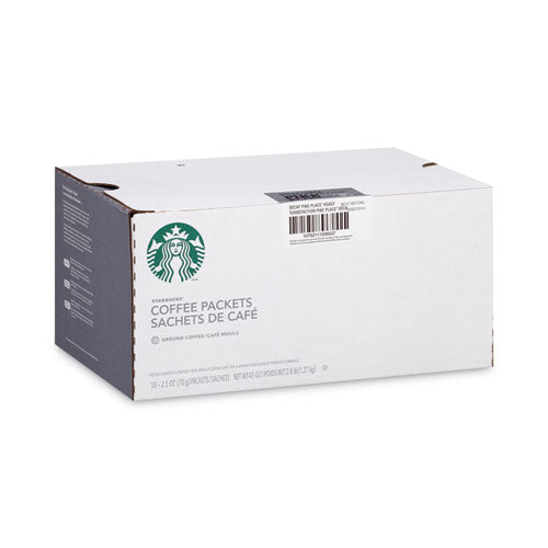 Image of Starbucks® 12420994 Coffee, Pike Place Decaf, 2.5 oz Packet, 18/Box