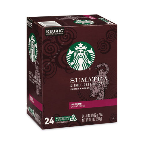 Image of Starbucks® 12565254 Sumatra Coffee K-Cups, Sumatra, 0.4 oz K-Cup, 24/Box