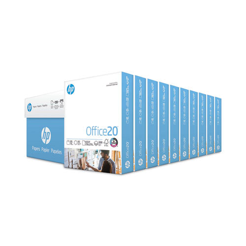 Image of HP Papers 11210-1 Office20 Paper, 92 Bright, 20 lb Bond Weight, 8.5 x 11, White, 500 Sheets/Ream, 10 Reams/Carton