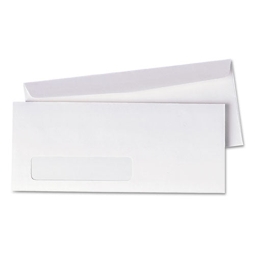 Image of Quality Park QUA90120 Invoice-Format Address-Window Envelope, #10, Commercial Flap, Gummed Closure, 4.13 x 9.5, White, 500/Box