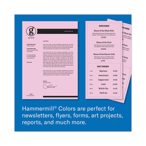 Image of HammermillÂ® Colors Print Paper, 20 lb Bond Weight, 8.5 x 11, Lilac, 500 Sheets/Ream, 10 Reams/Carton