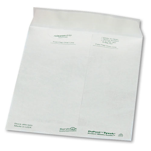 Image of Survivor® QUAR1320 Lightweight 14 lb Tyvek Catalog Mailers, #6 1/2, Square Flap, Redi-Strip Adhesive Closure, 6 x 9, White, 100/Box