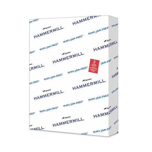 Image of Hammermill® 10503-1 Copy Plus Print Paper, 92 Bright, 3-Hole, 20-lb Bond Weight, 8.5 x 11, White, 500/Ream