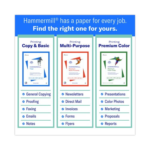 Image of Hammermill® Premium Color Copy Cover, 100 Bright, 60 lb Cover Weight, 17 x 11, 250/Pack