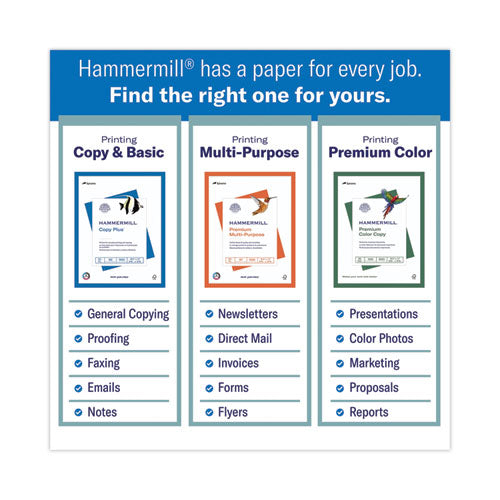 Image of HammermillÂ® Copy Plus Print Paper, 92 Bright, 20 lb Bond Weight, A4, White, 500/Ream
