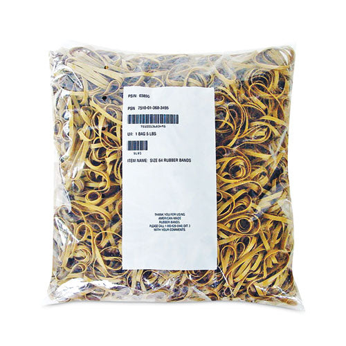 Image of Alliance® 2464306 Postal Rubber Bands, Size 64, Crepe, 2,125 Count