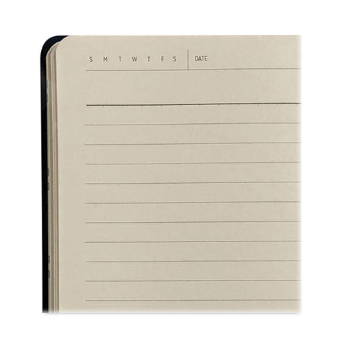 Image of Denik AHBC550L Vegan-Suede Layflat Hardbound Journal, Evelyn's Floral Bouquet, College Rule, Dark Blue/Multicolor Cover, (72) 8 x 5.5 Sheets