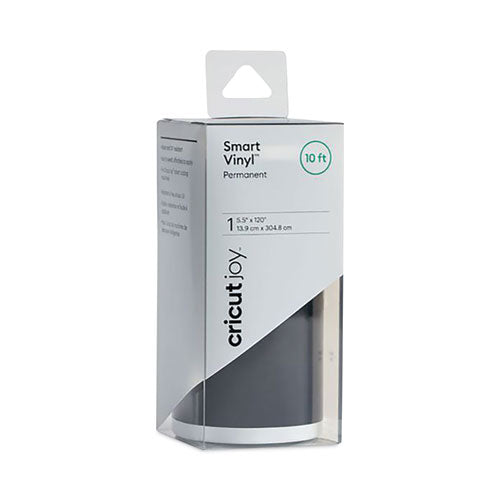 Image of Cricut® 2007352 Joy Permanent Smart Vinyl for Assorted Surfaces, 5.5 x 120, Black