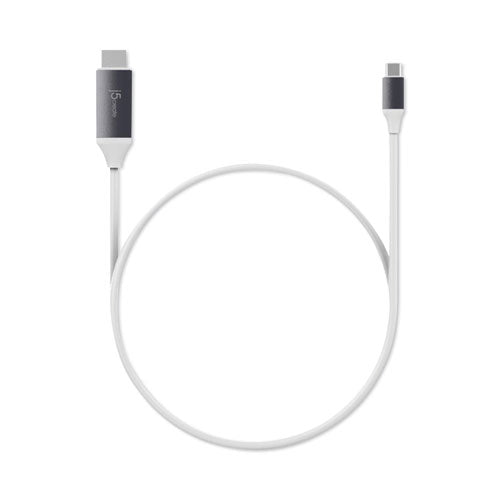 Image of j5create® JCC153G HDMI 4K Audio/Video Cable, 6 ft, White