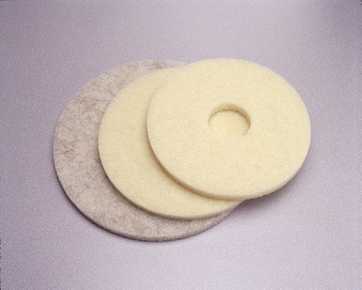 Image of SKILCRAFT® NEED CO-BRAND NAME Floor Pad, Animal Hair, Polishing, Beige, 16" Diameter