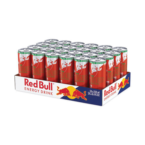 Image of Red BullÂ® The Red Edition Energy Drink, Watermelon, 8.4 oz Can, 24/Carton