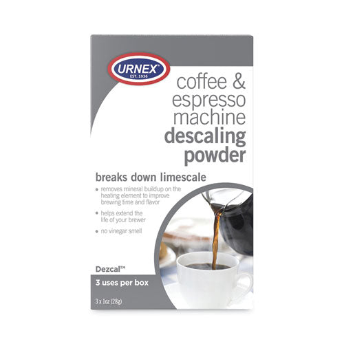 Image of Urnex® UBI70255 Coffee and Espresso Machine Descaling Powder, 1 oz Packets, 3/Box
