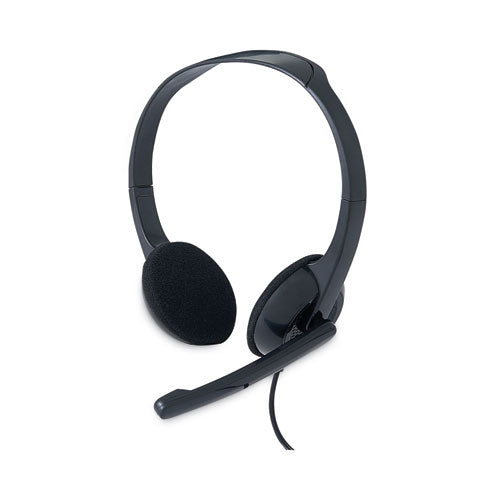 Image of VerbatimÂ® Headset, w/Microphone, Stereo, Adj Headband, Black