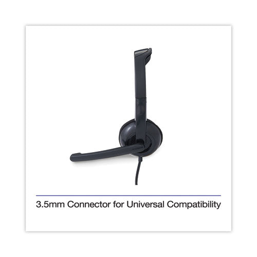 Image of VerbatimÂ® Headset, w/Microphone, Stereo, Adj Headband, Black