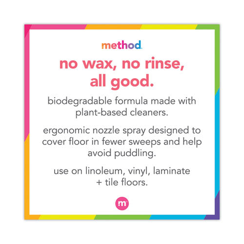Image of Method® 00563CT Squirt + Mop Hard Floor Cleaner, 25 Oz Spray Bottle, Lemon Ginger, 6/carton
