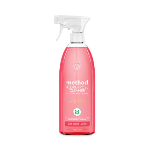Image of Method® 377540 All-Purpose Cleaner, Pink Grapefruit, 28 Oz Spray Bottle