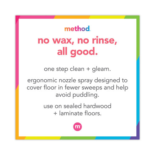 Image of Method® 817939005620 Squirt + Mop Wood Floor Cleaner, Almond Scent, 25 Oz Squirt Bottle