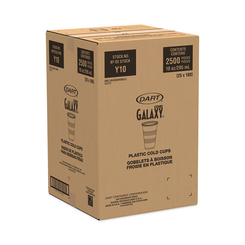 Image of Dart® Y10 Galaxy Translucent Cups, 10 oz, Plastic, 100/Pack